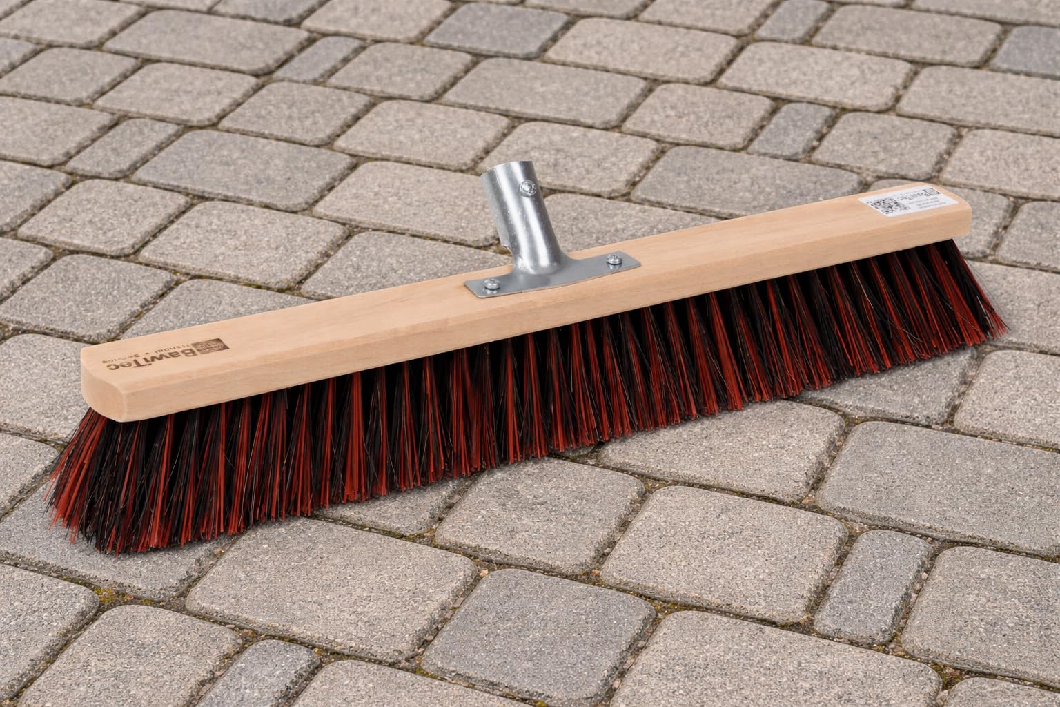 BawiTec Arengabesen mit Metall Stielhalter Spezial Straßenbesen Gartenbesen ohne Stiel Besenstiel AE-Mix Borstenmischung Kehrbesen Schrubberbesen Industriebesen für draussen (60cm (24mm))