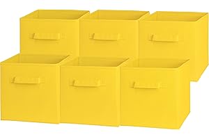 Simple Houseware Yellow Cube Storage Bins