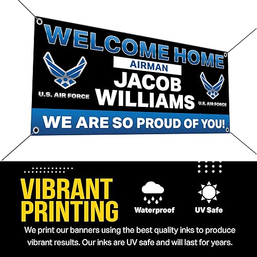 Miniatura 4 de Cartel militar personalizado de bienvenida a casa por DOT4DOT  Letrero personalizado personalizable para bandera del ejército de Estados Unidos,