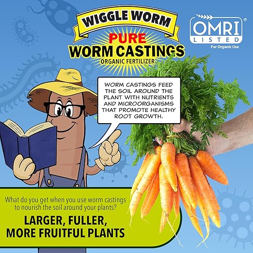 Wiggle Worm Fertilizante Orgánico de Humus de Lombriz 100% Puro, 30 lb miniatura 6