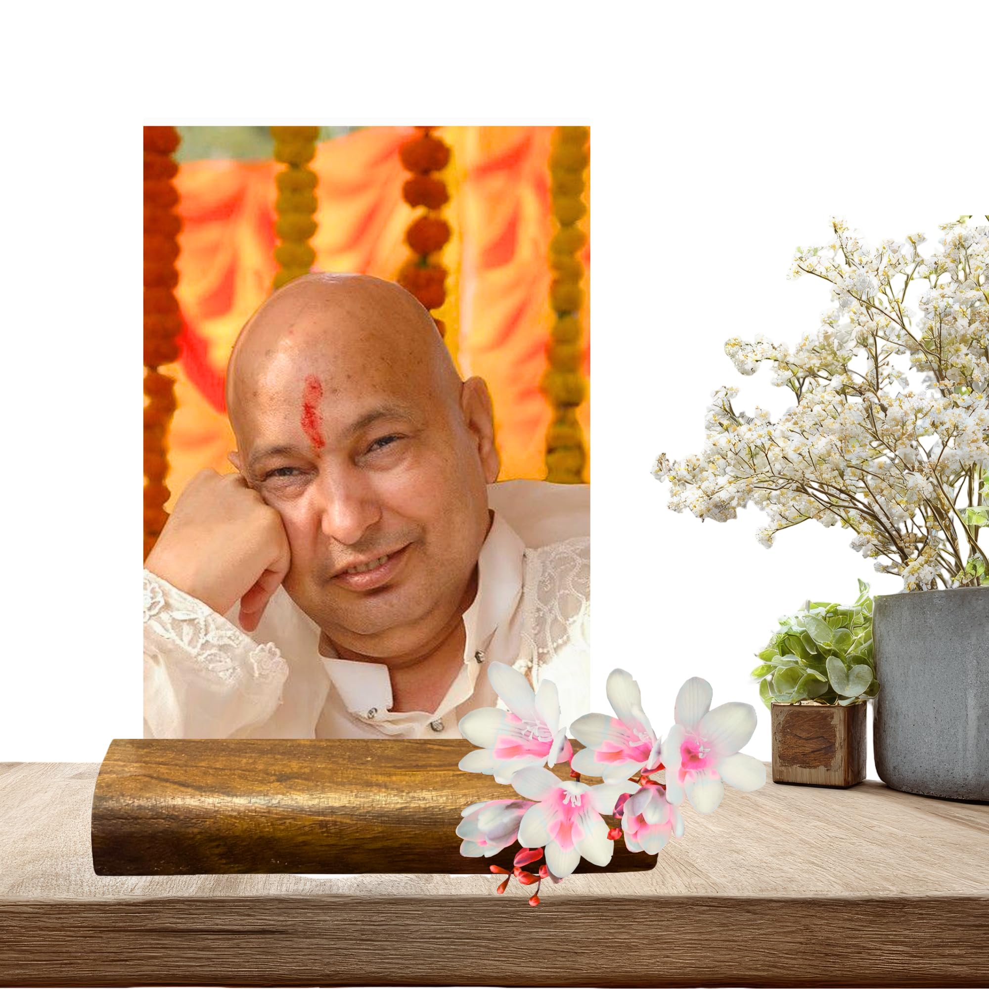 Divine Photo Frame of Guri Ji | Spiritual Religious Desktop Table Stand with Wooden Base | Inspirational Gift & Decor for Home, Office (GJ SWAROOP-1, 4X6)-image-27