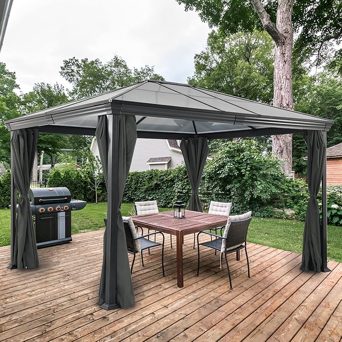 Buy Essential Lounger Outdoor Gazebo 10x12 Heavy Duty with Privacy