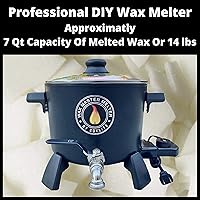 Vista 3 de Derretidor de cera para fabricación de velas, capacidad para aproximadamente 7 cuartos de galón de cera derretida, válvula de fácil vertido, por