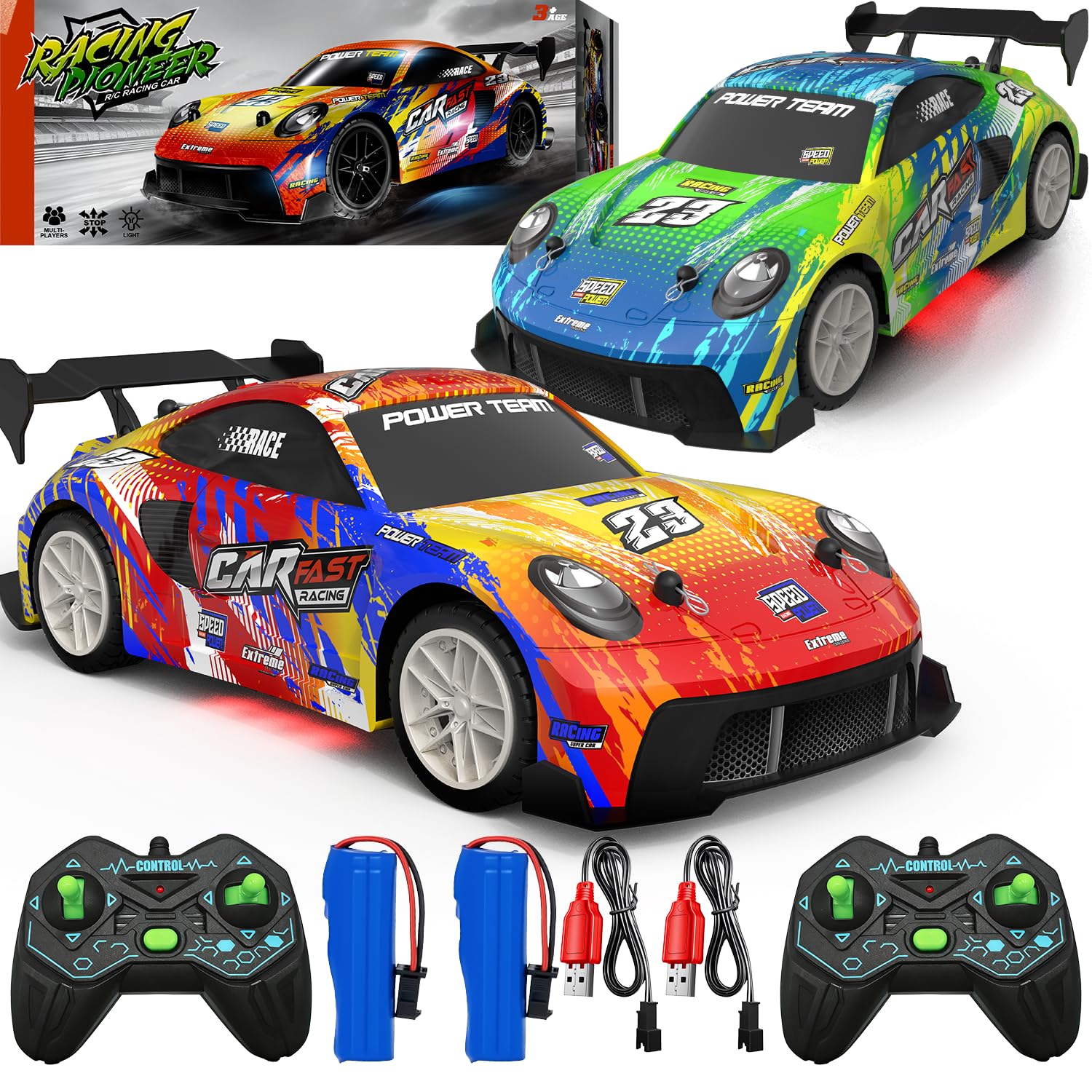 Amazon.com: WRTWRT 2 Pack RC Cars for Kids and Boys, Girls 4-7-8
