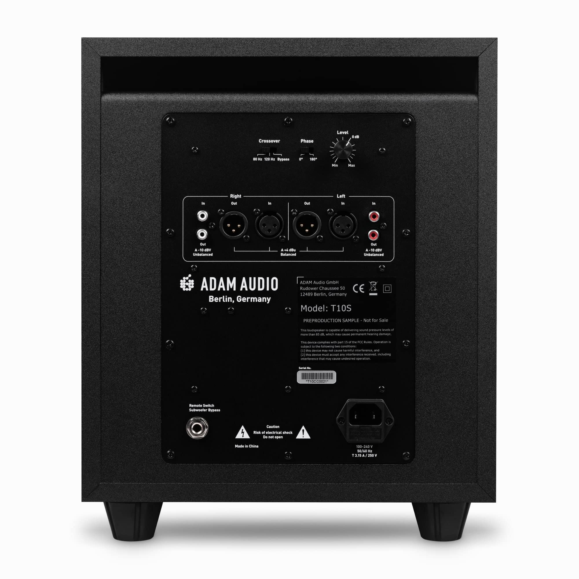 ADAM Audio T10S Subwoofer für Aufnahmen, Mischungen und Mastering in Studioqualität