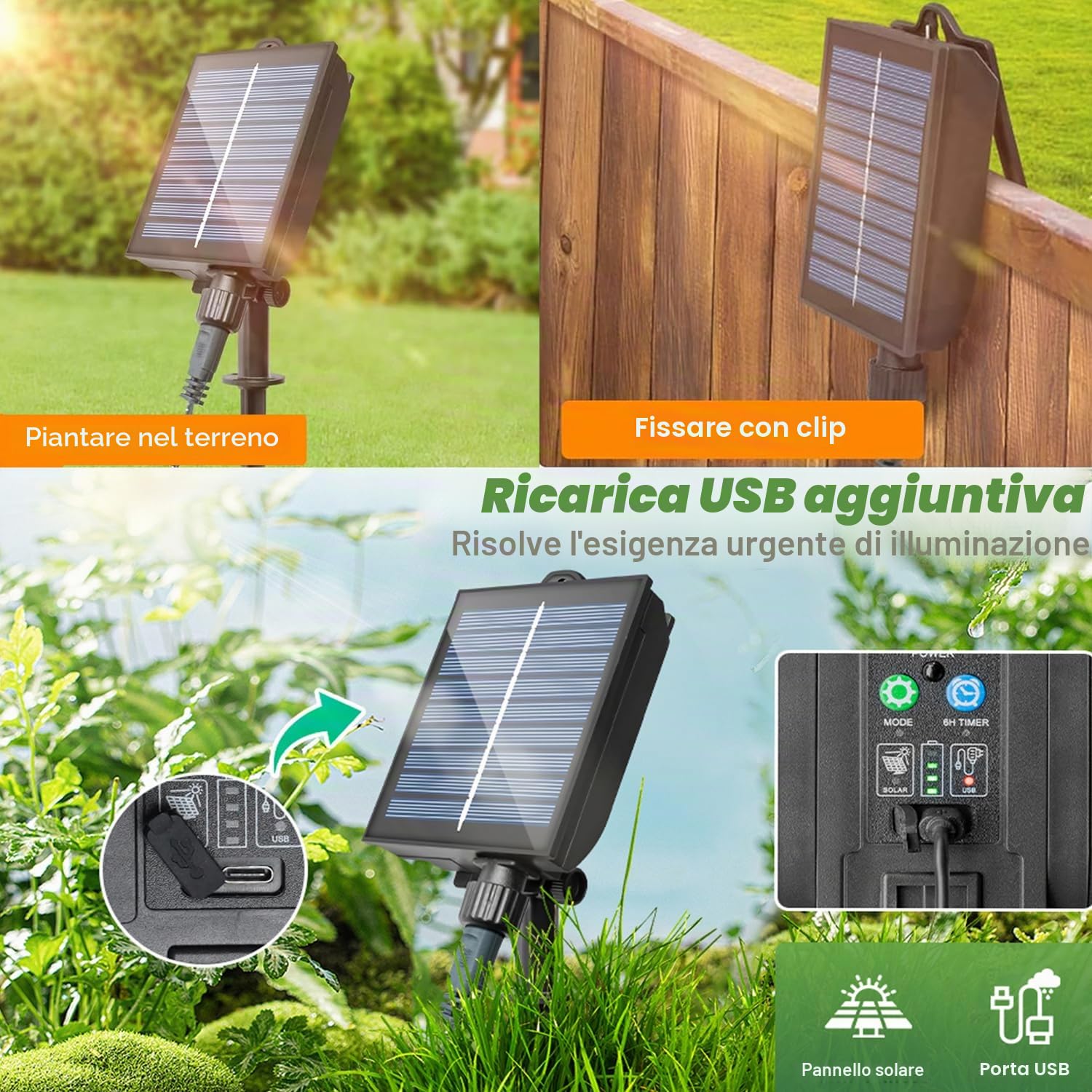 Striscia LED Solare Esterni 10m 240LED luminosa solare Impermeabile flessibile nastro LED con telecomando a 8 modalità,Catena Luminosa decorazione per giardino,alberi di Natale (Bianco)