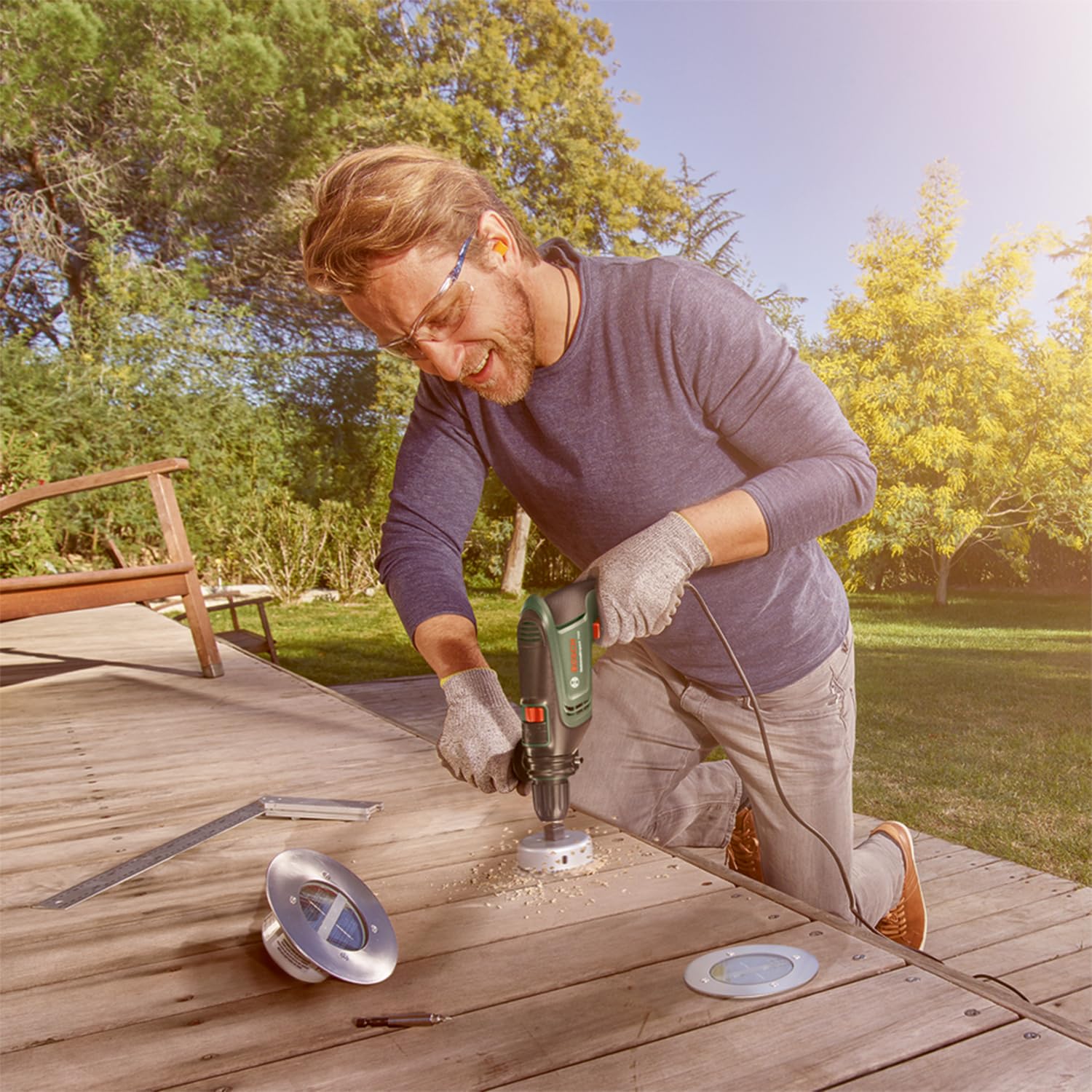 Bosch Perceuse à percussion réseau UniversalImpact 730 (perçage de précision dans la maçonnerie, le bois et l'acier, moteur 730 W, valise)