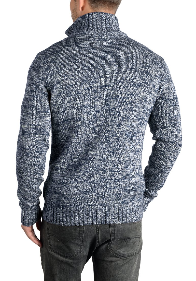!Solid SDPankraz Herren Strickpullover Troyer Grobstrick Pullover mit Zopfstrickmuster Reißverschluss 100% Baumwolle Regular fit