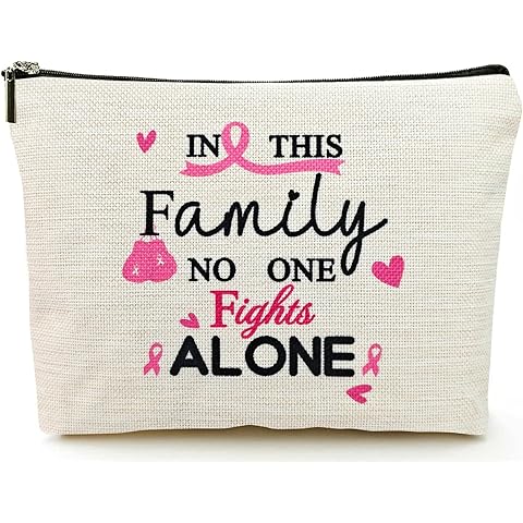 Breast Cancer Survivor Gifts for Women Makeup Bags, Breast Cancer Awareness Accesso...