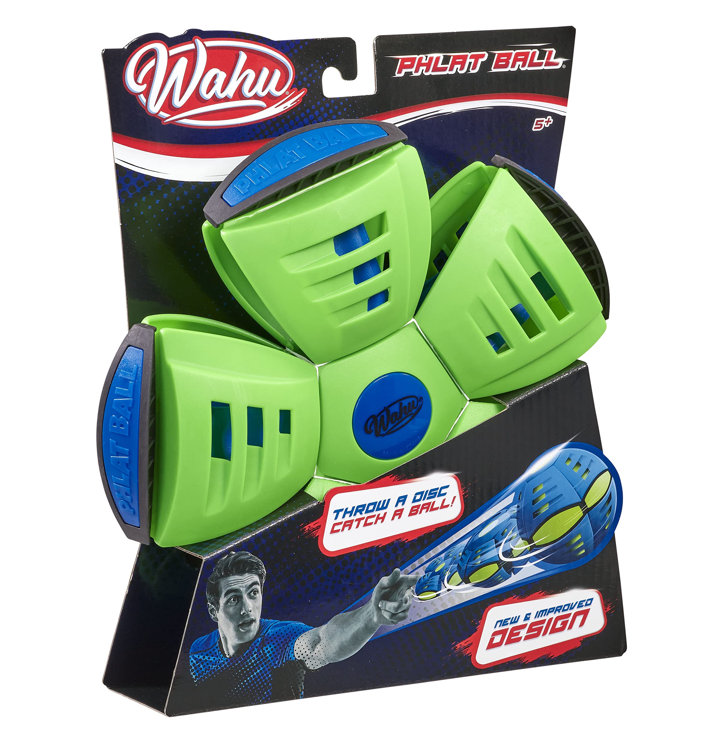PHLAT BALL Classic Vert- Disque Volant Transformable - Jeux Extérieur Enfant - A partir de 6 Ans - Balle Innovante- Frisbee - Jeux Plein Air - Jeux Sportifs 2 Joueurs et Plus
