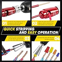 Vista 5 de US Regulations Wire Stripping for Drill, Wire Stripping Tool & Wire Twisting Connector Set, Wire Twister Tool for Drill, 8 in 1 Quickly Drill Wire