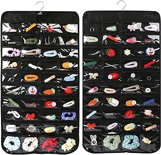 Luney Hanging Jewelry Organizer, 80 Pockets Earring Holder Organizer wit...