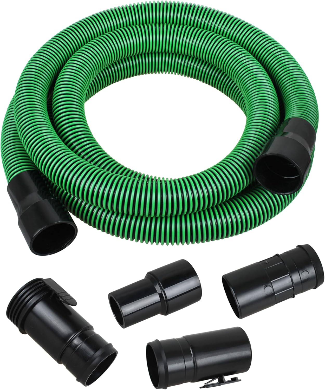 WS25021A Shop Vac Hose Kit for Shop Vacuums Workshop Wet/Dry 2-1/2-inch 13ft with 6 Fittings/Attachments Vac Hose Fits Most Vacuum Cleaners