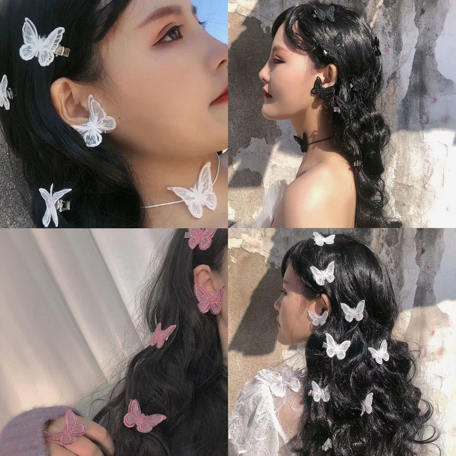 Amazon | Doyeemei 蝶 ヘアクリップ ヘアピン （10個セット）ヘア