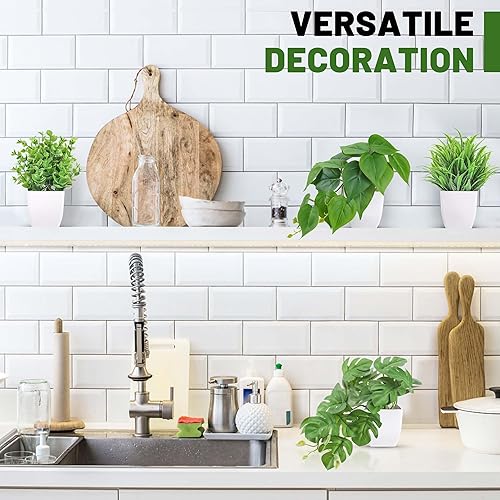 Miniatura 5 de Der Rose Paquete de 6 Plantas Falsas Pequeñas Plantas Artificiales en Maceta Plantas Falsas para Hogar Oficina Escritorio Baño Estética Decoración