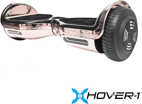 Miniatura 11 de Hover-1 - Patineta eléctrica de autoequilibrio cromada con velocidad máxima de 6MPH, autonomía de 9.6 km, carga completa de 4.5 horas, altavoz