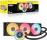Corsair iCUE LINK TITAN 360 RX LCD Liquid CPU Cooler – 360mm AIO – Low-Noise – FlowDrive Cooling Engine – Intel LGA 1851/1700, AMD AM5/AM4 – 3x RX120 RGB Fans – iCUE LINK System Hub Included – Black - 8