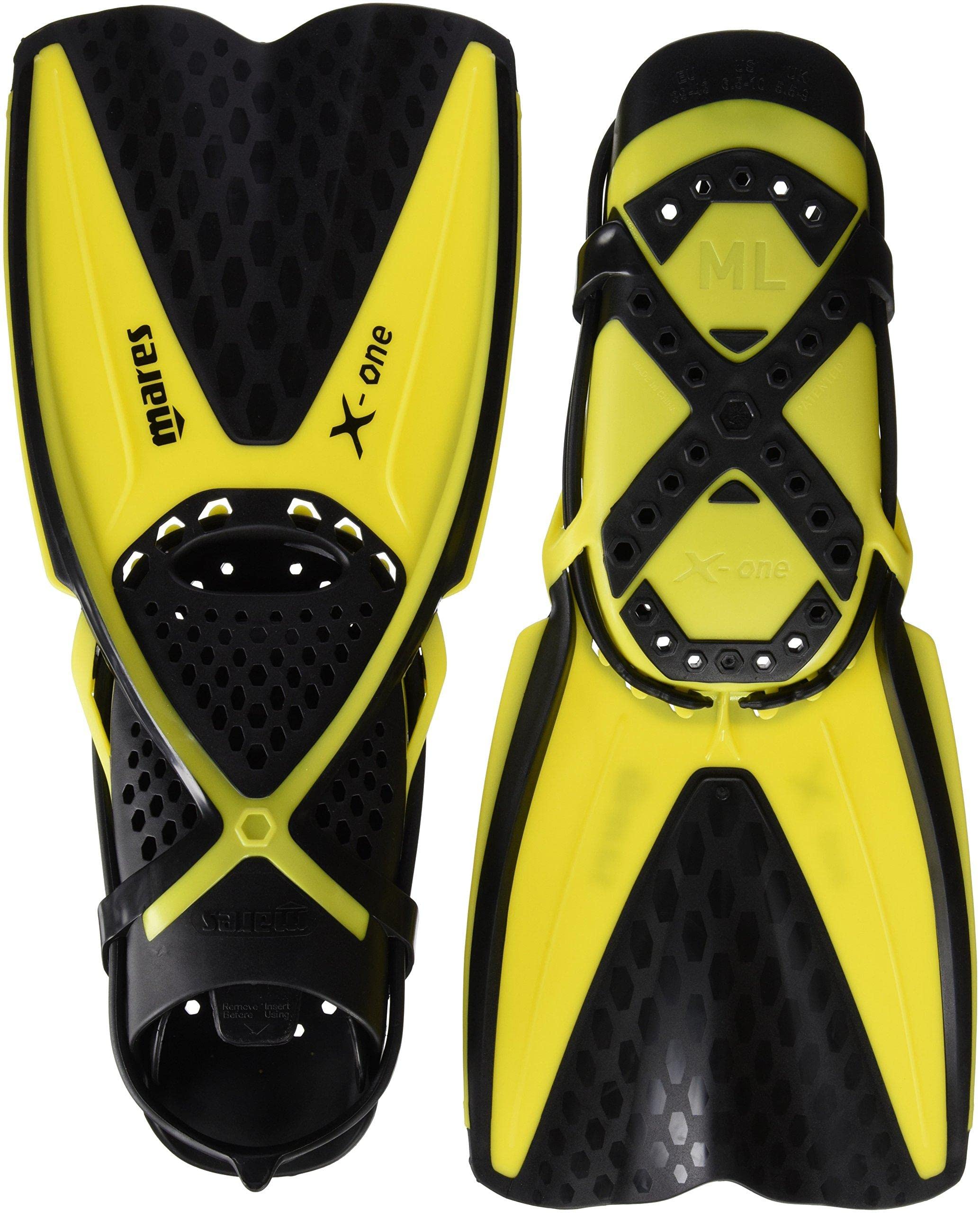 Mares Fins X-One Flipper - Yellow/YL, Medium/Large SAYL ML