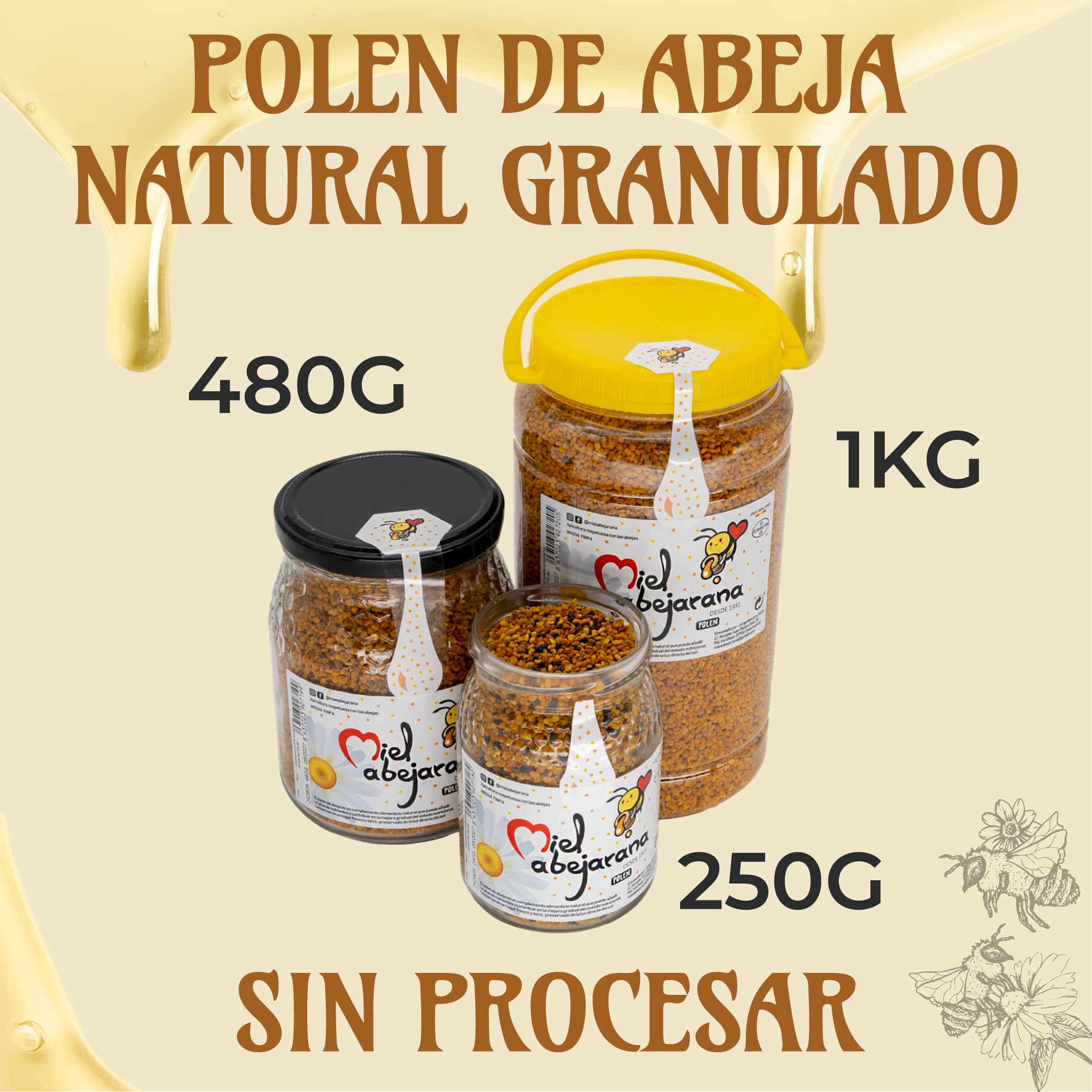 1Kg de Polen de Abeja Natural