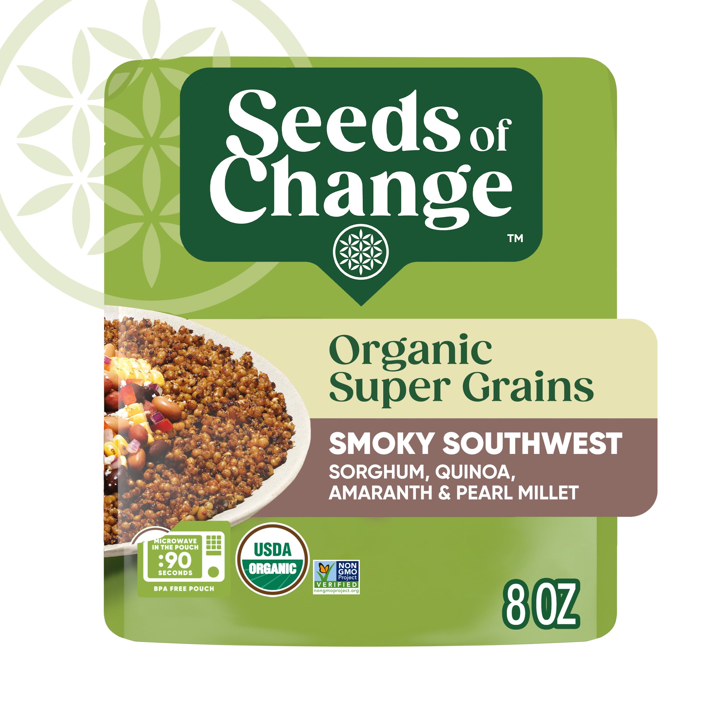 SEEDS OF CHANGE Organic Super Grains Smoky Southwest Side Dish, 8 oz Pouch (6 Count Case)