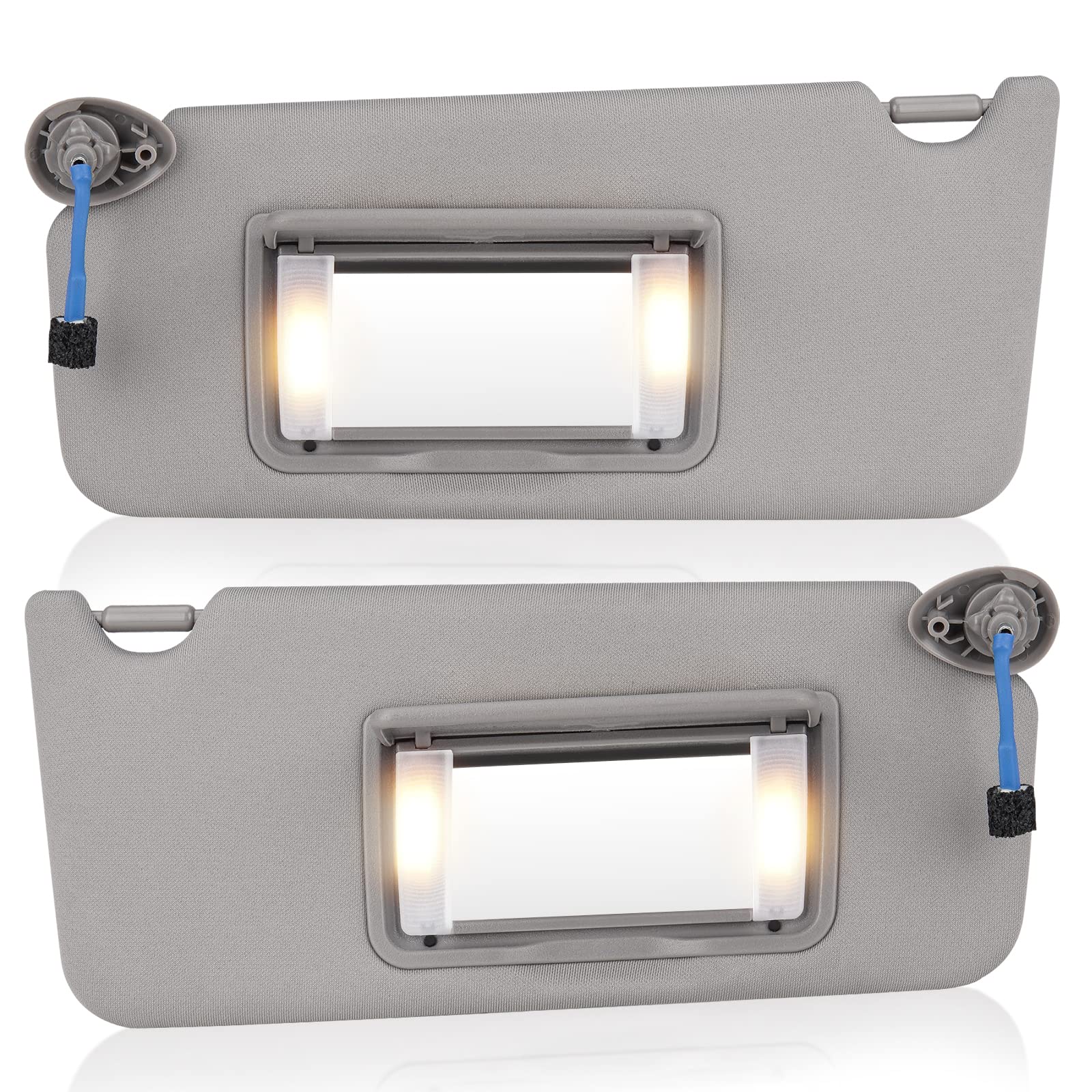 Gray Left Driver Right Passenger Side Sun Visor Fit for Honda Accord 2008 2009 2010 2011 2012 2013 2014 2015 2016 2017 Replace # 83230TA0A91ZA 83280TA0A91ZB