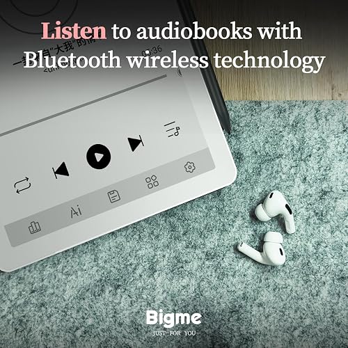 Bigme B6 Mini E-Paper Reader | 6" Glare-Free Black-and-White E Ink Display | Android 14 | Audiobooks | 64GB | White - 2