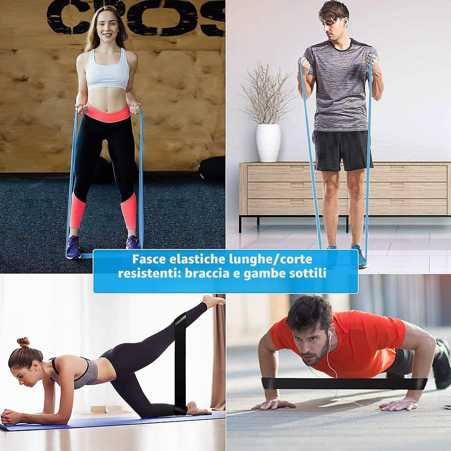 TOMSHOO Push Up Board, 14 in 1 Press Up Board Pieghevole Portatile con Maniglia Push Up e Fascia Elastica, Attrezzatura per Allenamento Muscolare Multifunzionale per Palestra, Casa, Allenamento