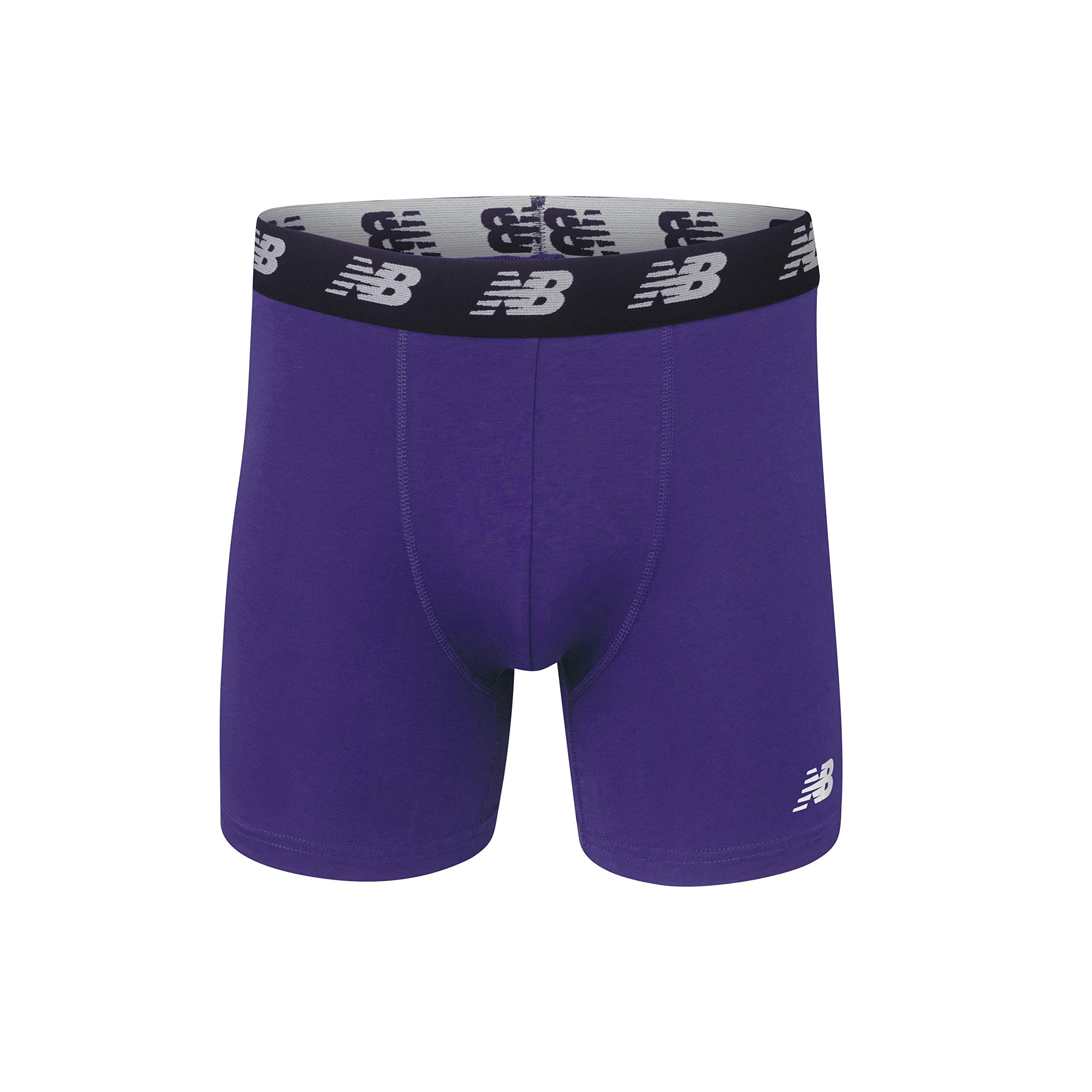 New Balance 5" No Fly Cotton Performance Boxer Briefs (3-Pack Or 4-Pack) Caleçons Boxeurs Homme (Lot de 4)