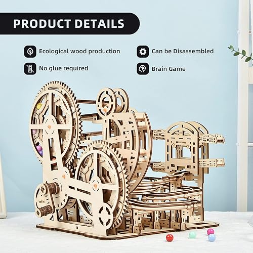Miniatura 2 de Kit de modelo de camión de rompecabezas de madera 3D, kit de vehículo de autoconstrucción, rompecabezas de cerebro de Navidadcumpleaños y