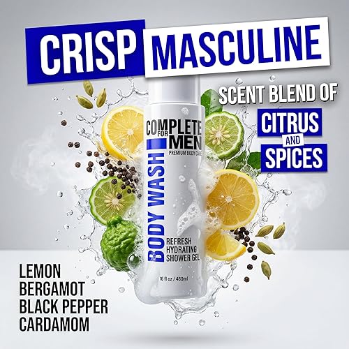 Miniatura 5 de Gel de ducha hidratante para hombres: Gel de baño para hombre sin sulfato, gel de ducha natural - Gel de ducha hidratante para todo tipo de piel,