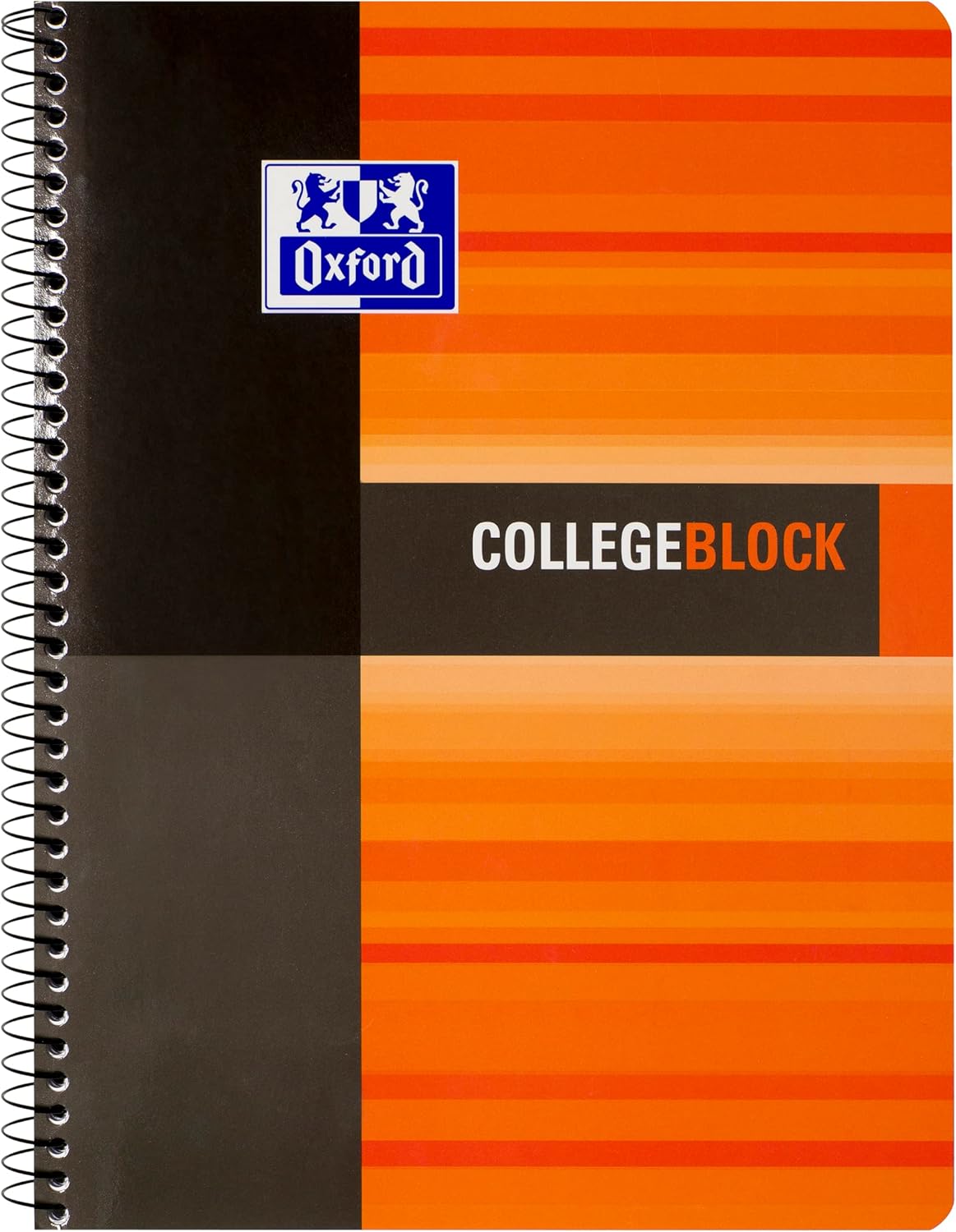 Oxford 400066243 Student College Notepad Pack of 5 with 120 Sheets Line Style 28 Squared with Double Margin