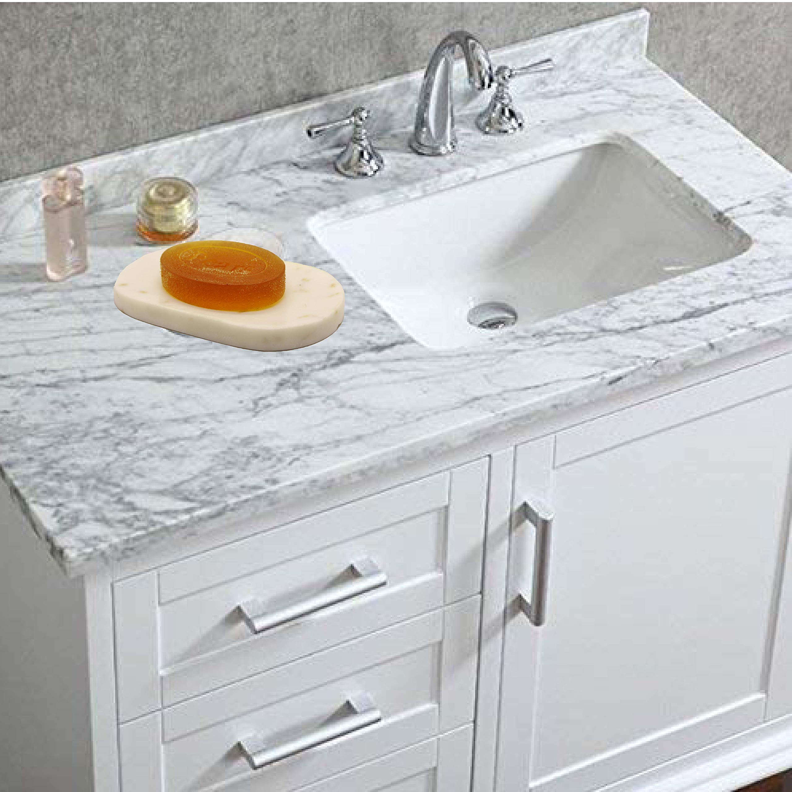 KC KULLICRAFT Natural Marble Soapstone Soap Dish Bath Accessories - Image 5 thumbnail