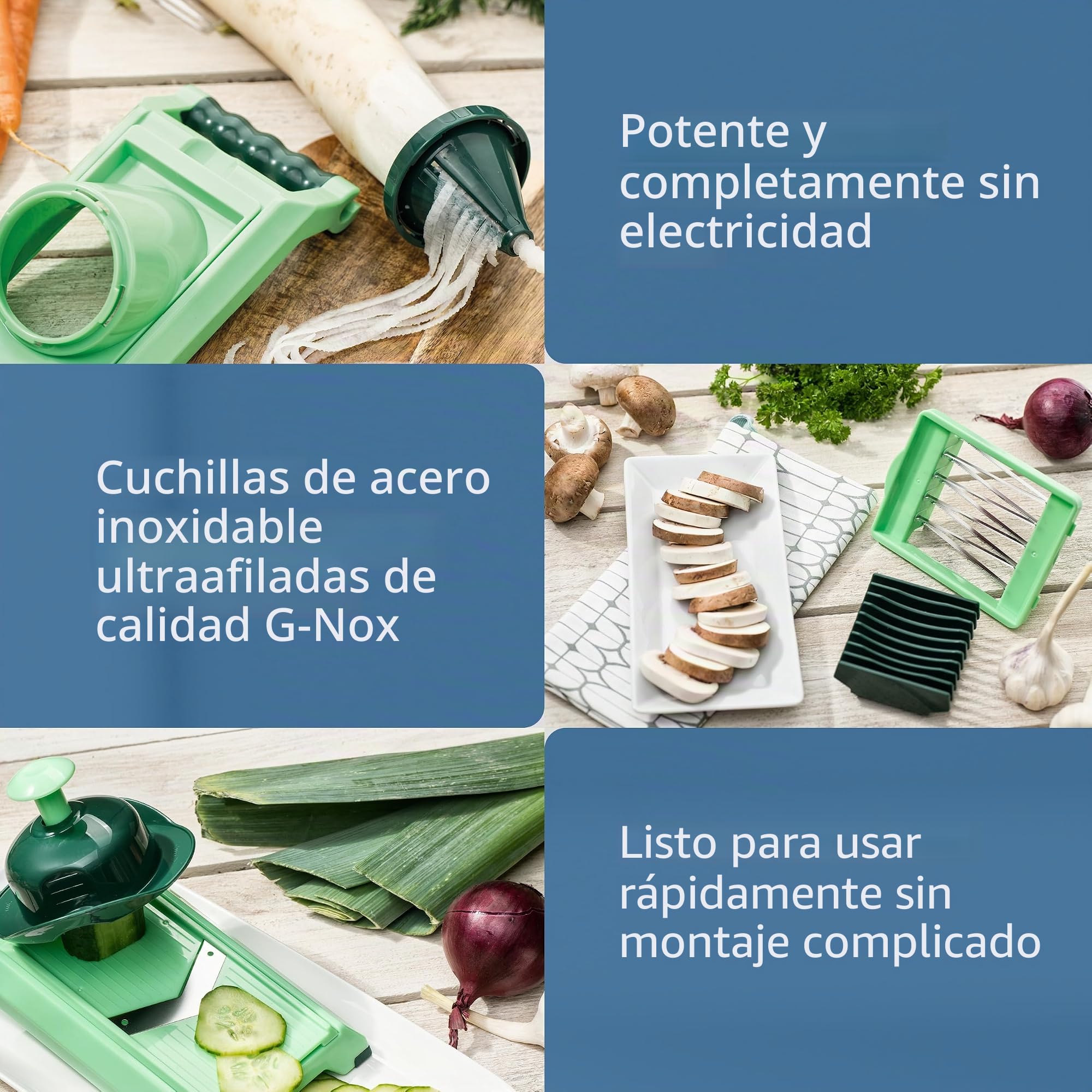 NICER DICER DICERCHEF01 La nueva versión Chef para aún más diversión cocinando sana y rápidamente, color verde