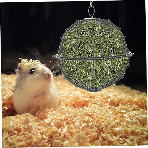 Miniatura 2 de MERRYHAPY Alimentador de heno de bola colgante, 2 unidades, dispensador de alimentos para mascotas, juguetes para mascotas, jaulas para animales