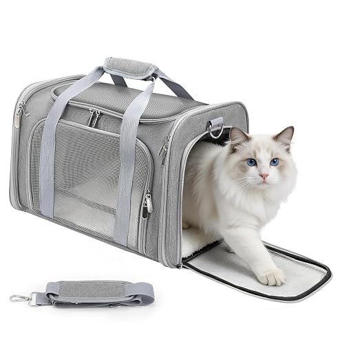 Cat Carrier Soft, Dog Carriers for Small Dogs/Large Cats (Up