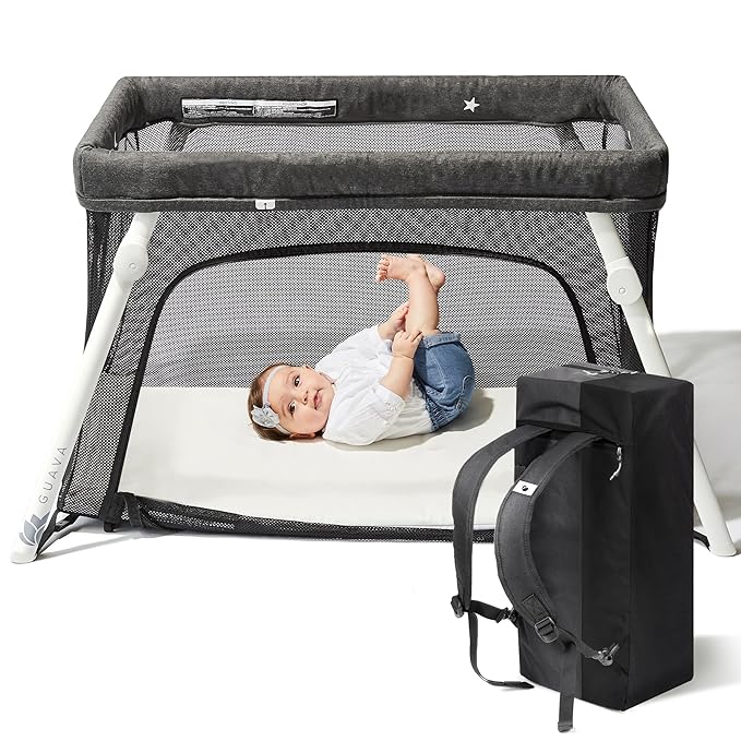 Guava Lotus Travel Crib - Portable Baby Bed & Play Yard