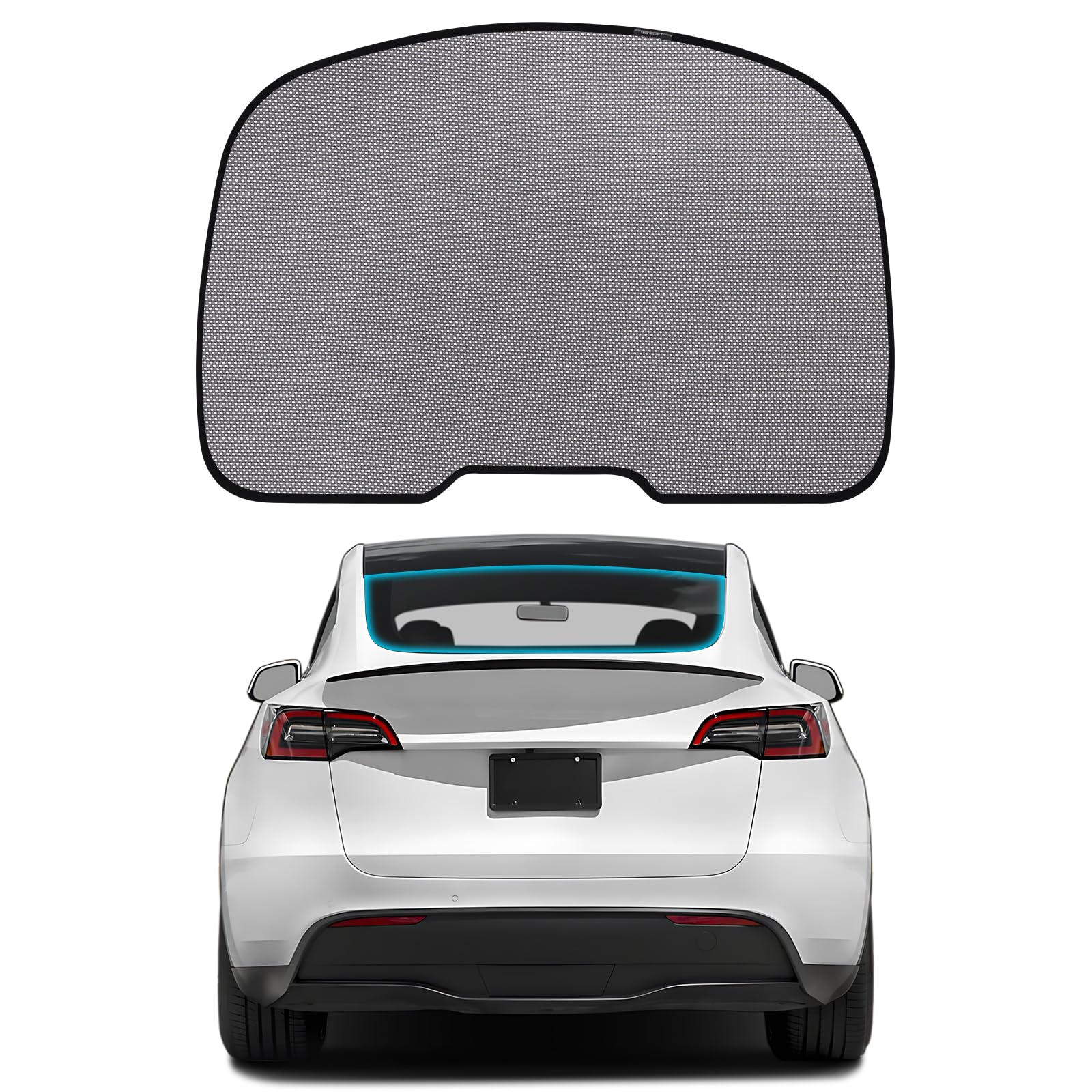 ZATOOTO Sonnenschutz Heckscheibe Auto für Tesla Model Y, Sonnenschutz, UV - abweisend, Kindergeeignet, Faltbar