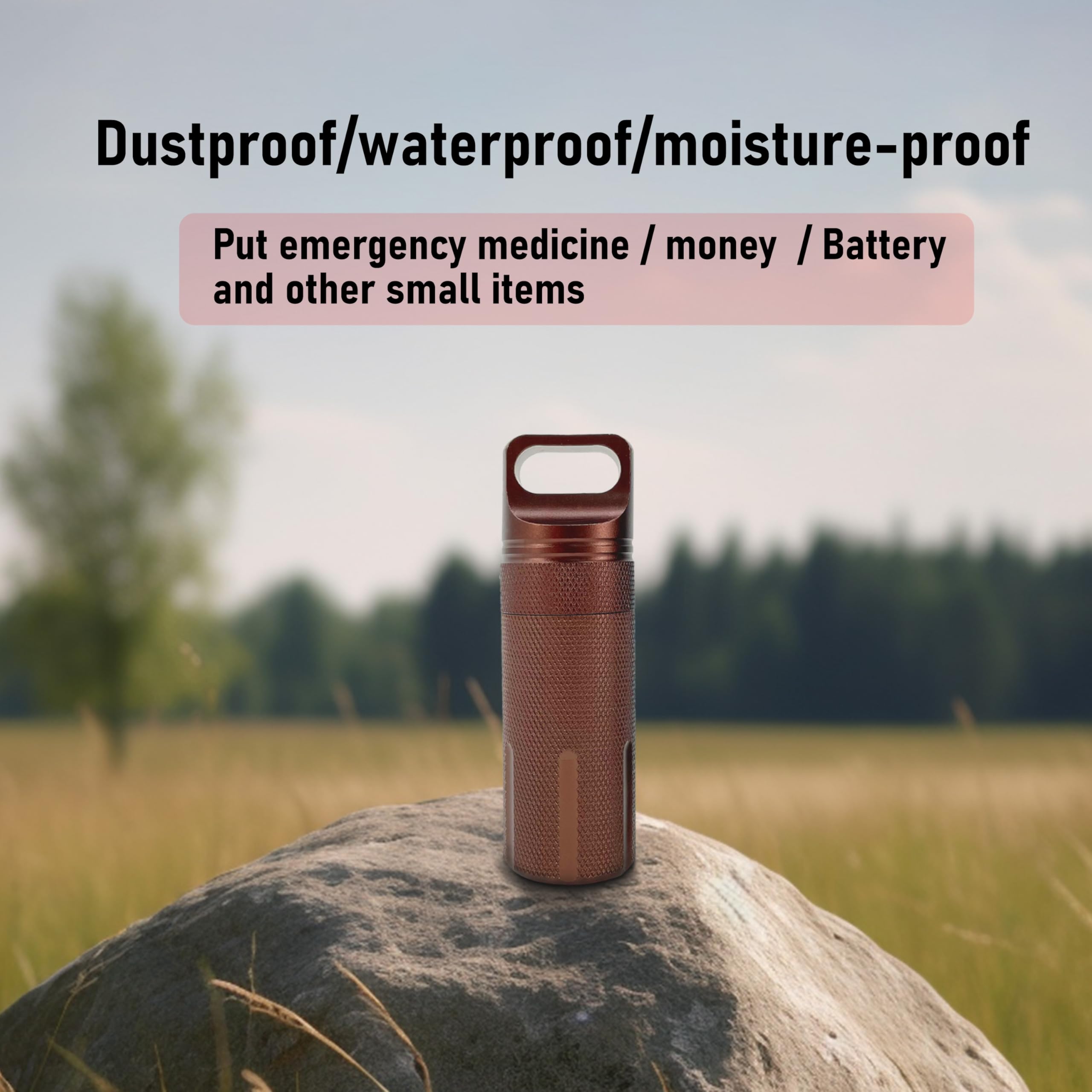 Alephnull Military Level Waterproof Airtight Kapsuła Życia, Butelka Seal, Match Case Camping Niezbędne Narzędzie, Outdoor EDC Survival Storage Case, Suchy Box Komora Baterii