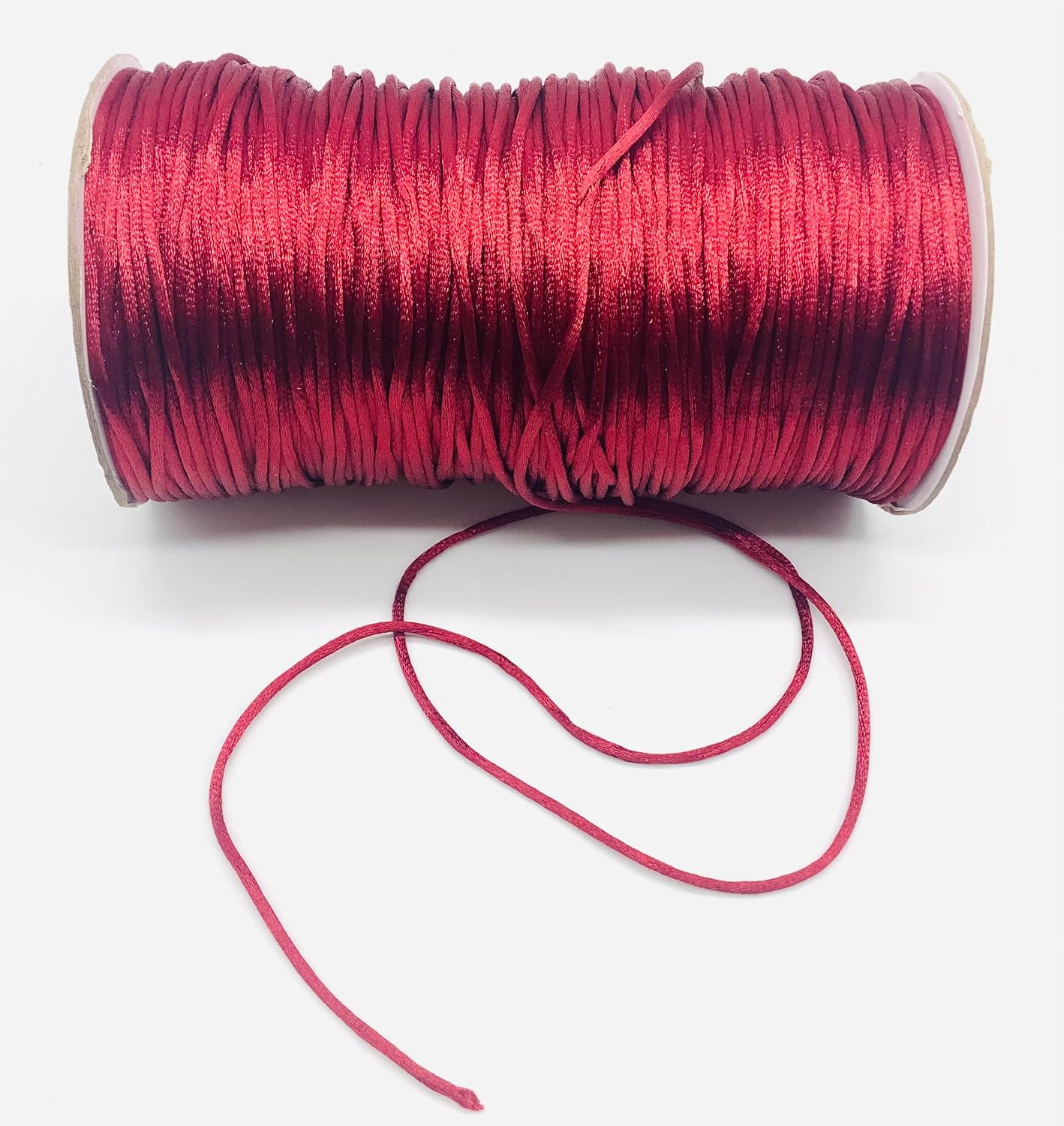 Satin Cord Rattail Chinese Knot 2MM-100 Yards (Red)
