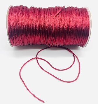 Satin Cord Rattail Chinese Knot 2MM-100 Yards Burgandy
