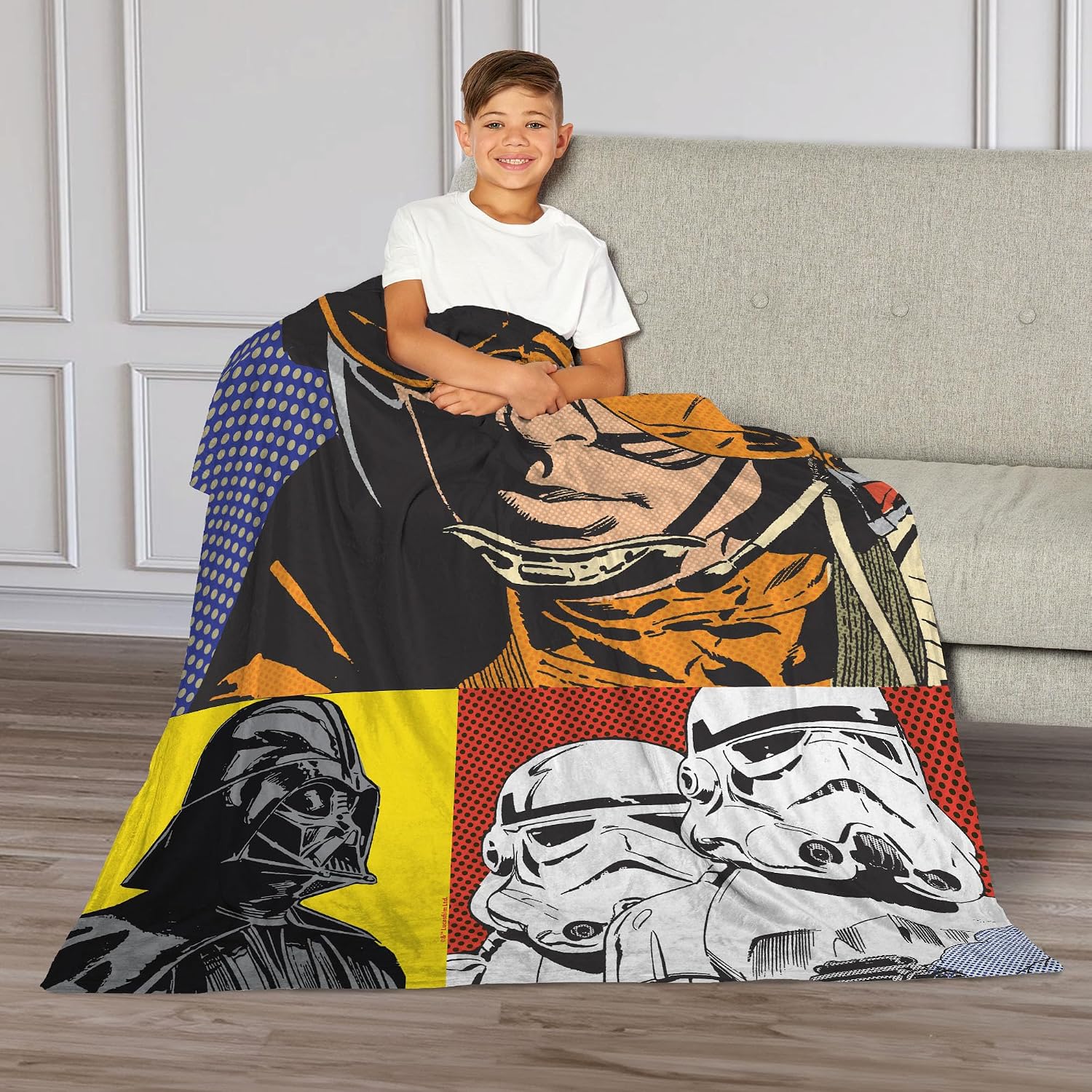 Disney Star Wars Classic, Star Wars Pop Art, Silk Touch Throw Blanket, 50 x 60 Inches