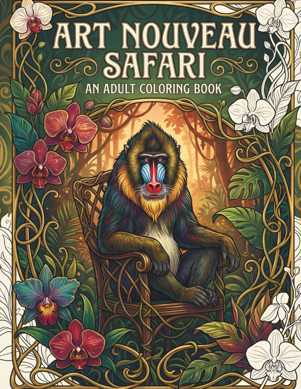 Art Nouveau Safari: An Adult Coloring Book