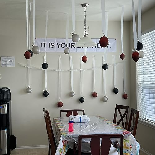 Miniatura 10 de Cartel de mercancía de la oficina con texto en inglés "It's Your Birthday", cartel de vinilo de 6 x 1 pie con ojales metálicos para colgar en la