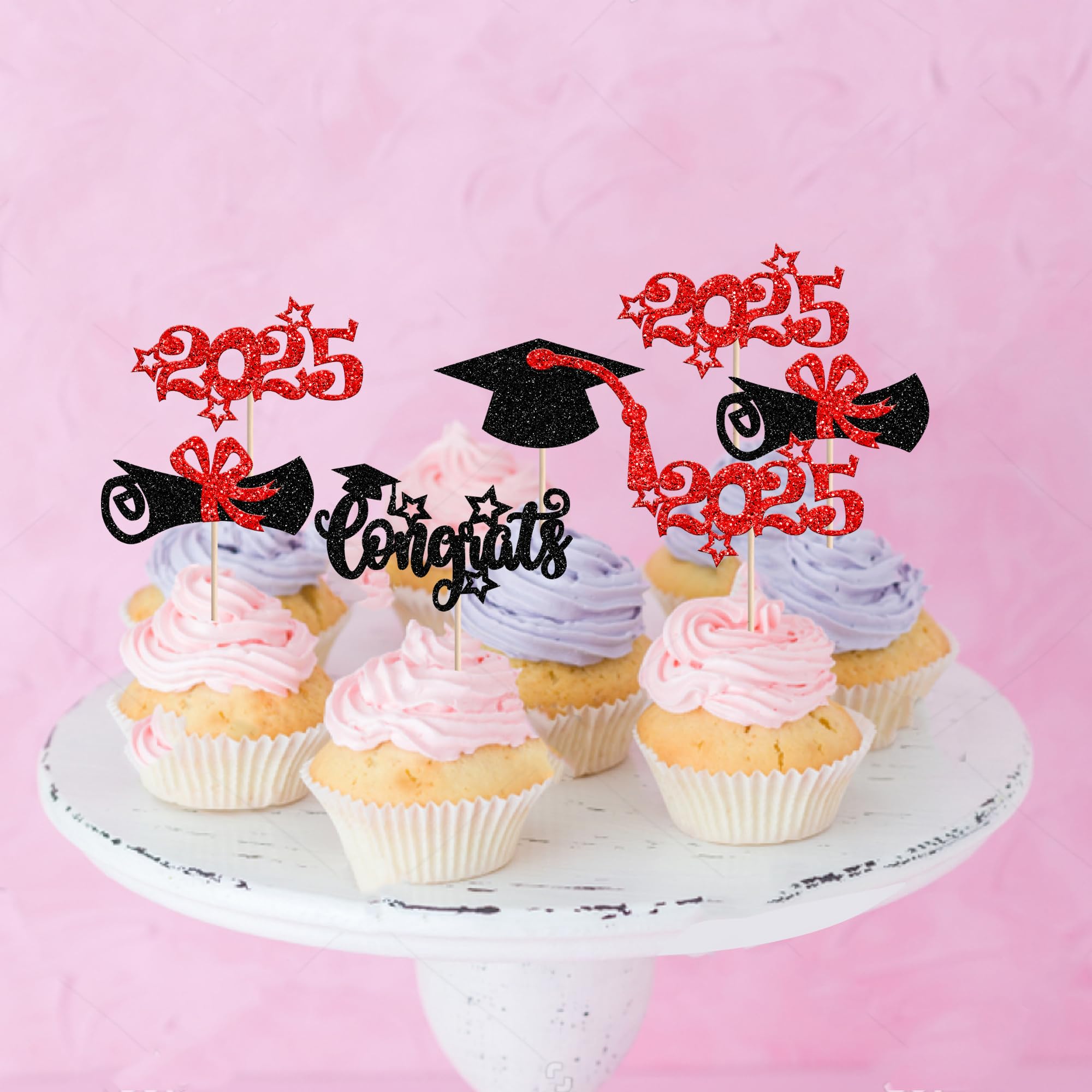 Decoracion 2025 36 Toppers Para Cupcakes De Graduación 2025 - 4 Diseños Diferentes 2025 Decoracion