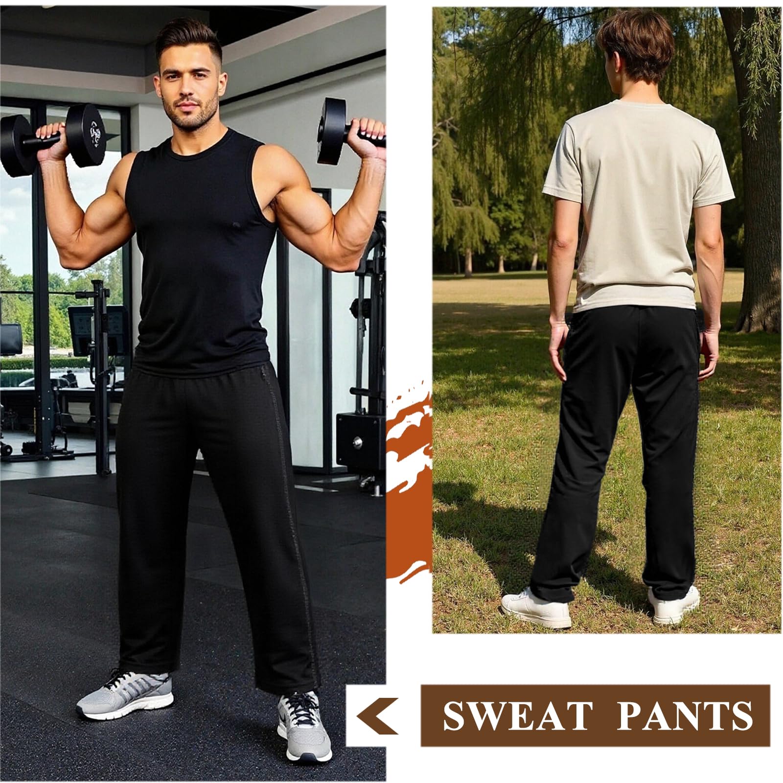 Pantaloni da Jogging Pantaloni da Allenamento da Uomo Pantaloni da Riabilitazione con Apertura Laterale Pantaloni Sportivi Postoperatori