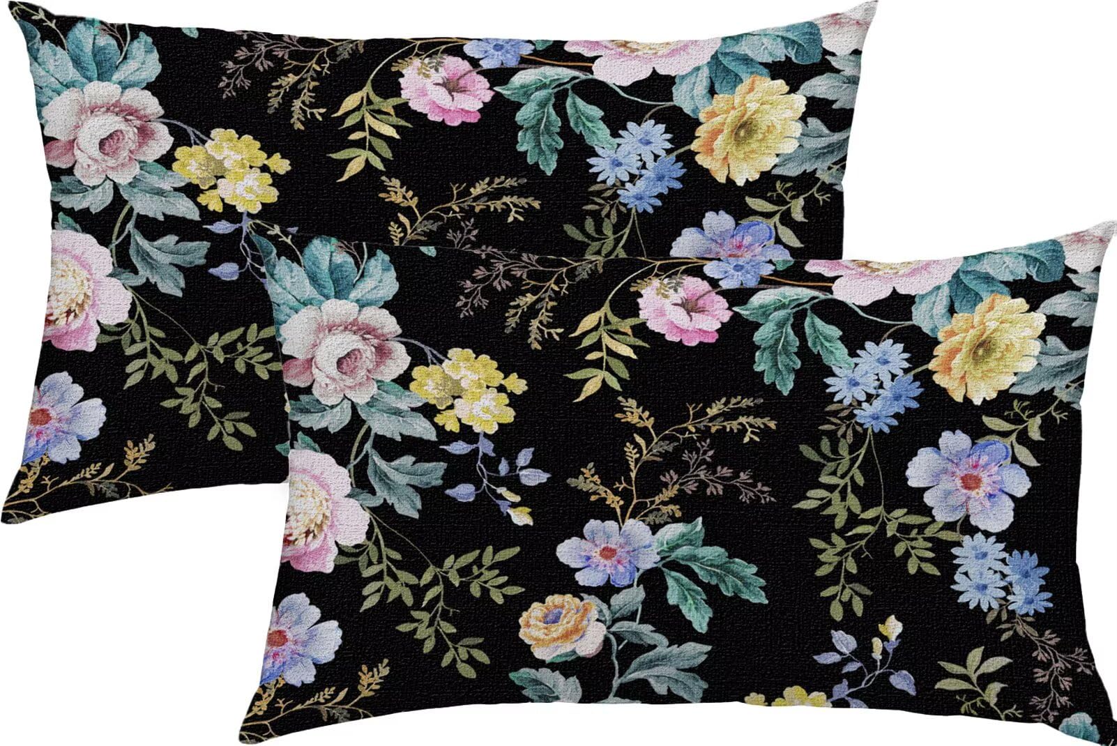 Zestaw 2 poduszek na sofę 60 x 80 cm retro poszewki na poduszki na sofę E