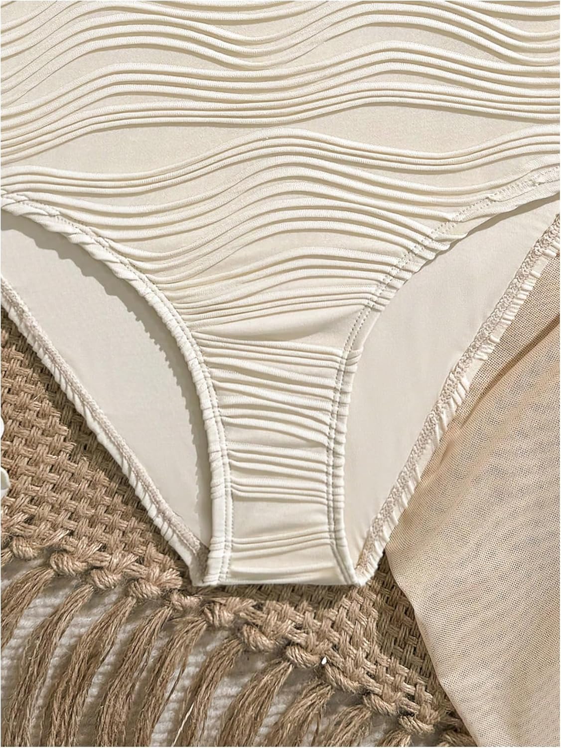 OYOANGLE Girl's Textured Shell Decor One Piece Swimsuits with Cover Up Skirt Swimwear