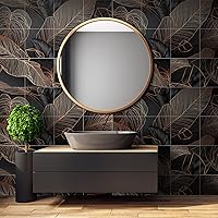 Vista 3 de Lukery Azulejo de despegar y pegar, impermeable, para cocina, calcomanías abstractas de azulejos, azulejos autoadhesivos, azulejos de pared de PVC