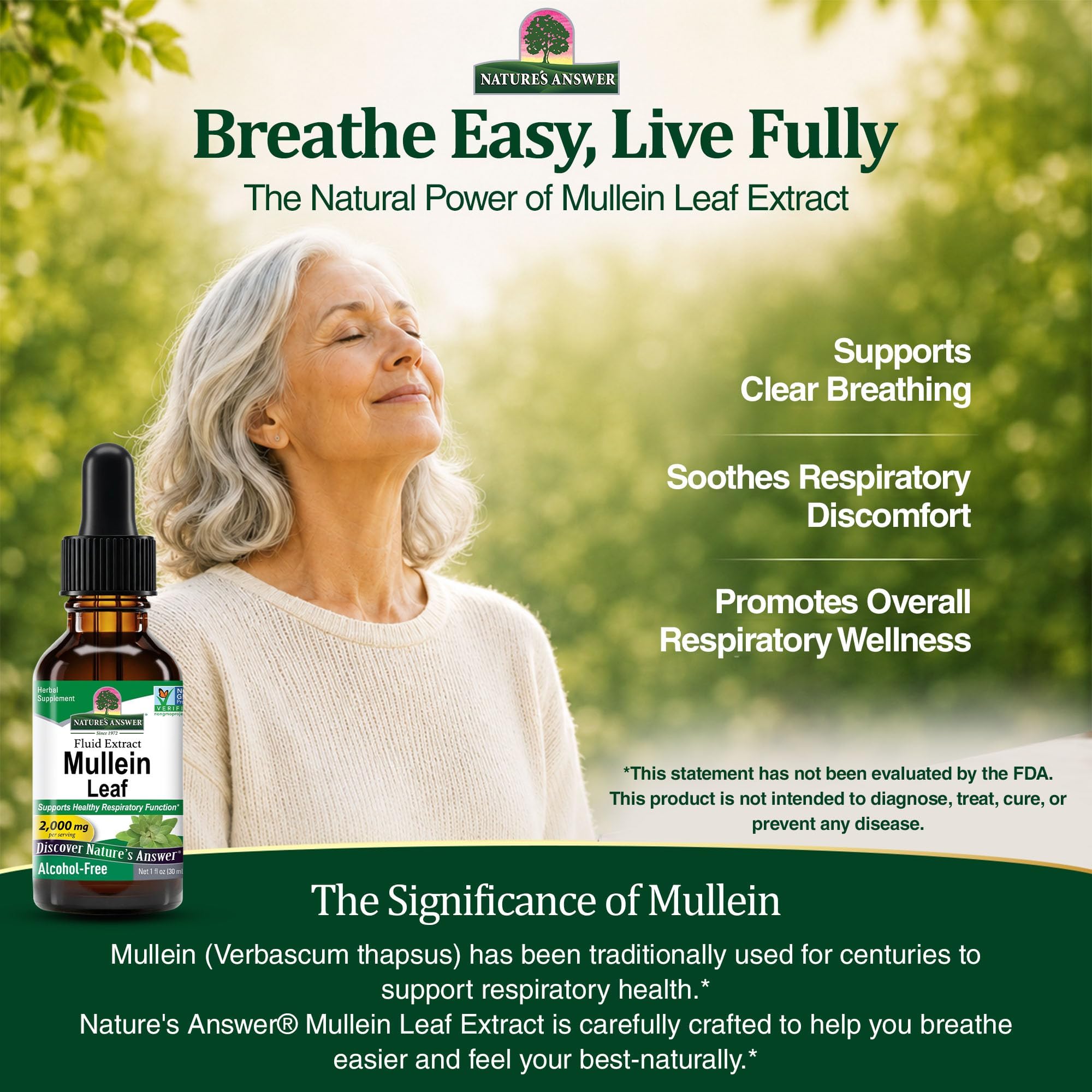 Nature's Answer Mullein Leaf Herbal Supplement - 1oz, Non-GMO, Gluten-Free — Amazon image 6