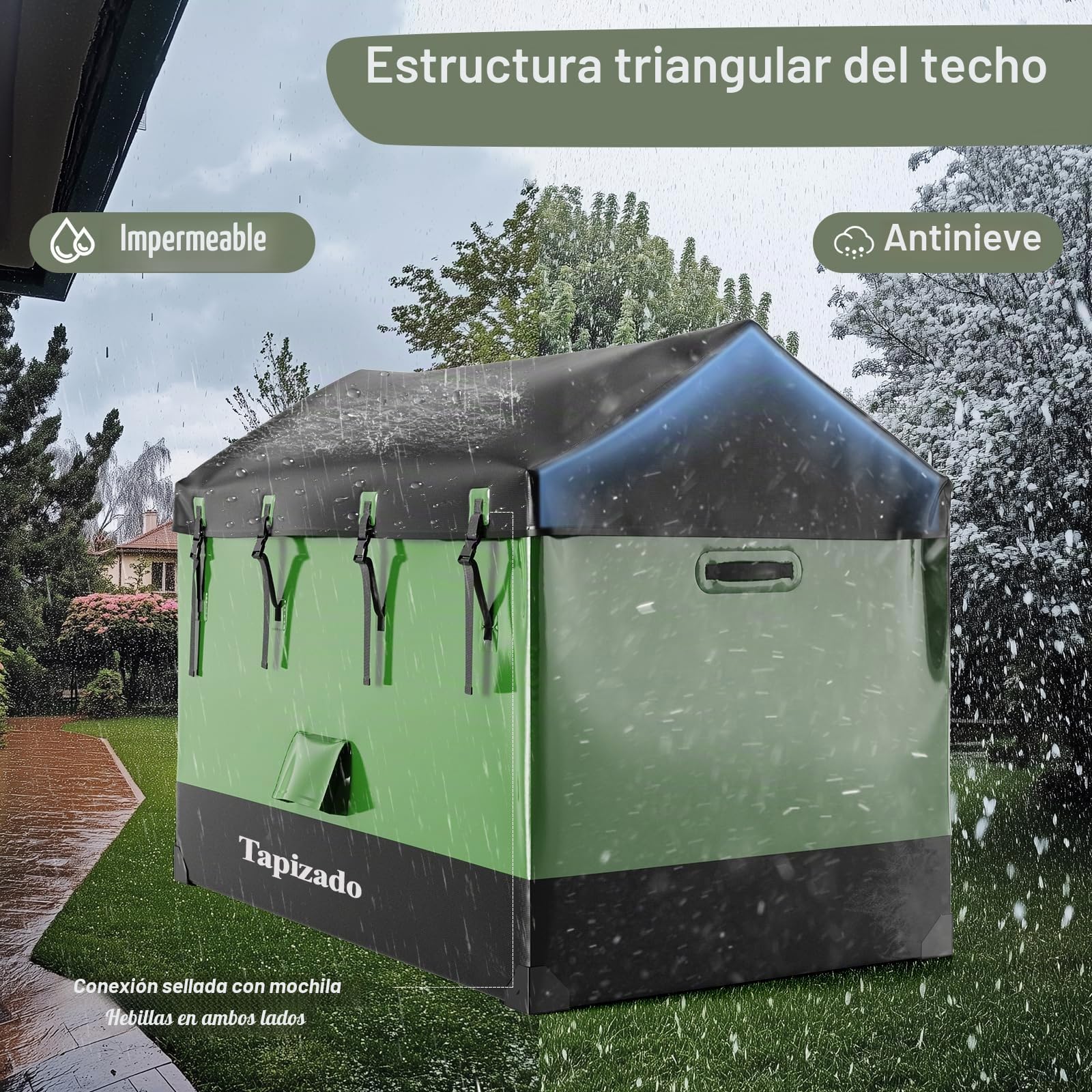 Cajas de almacenamiento para exteriores extra grandes de 310 galones, contenedor impermeable de 1170L para guardar cojines de muebles de patio, accesorios de piscina, herramientas de jardín y